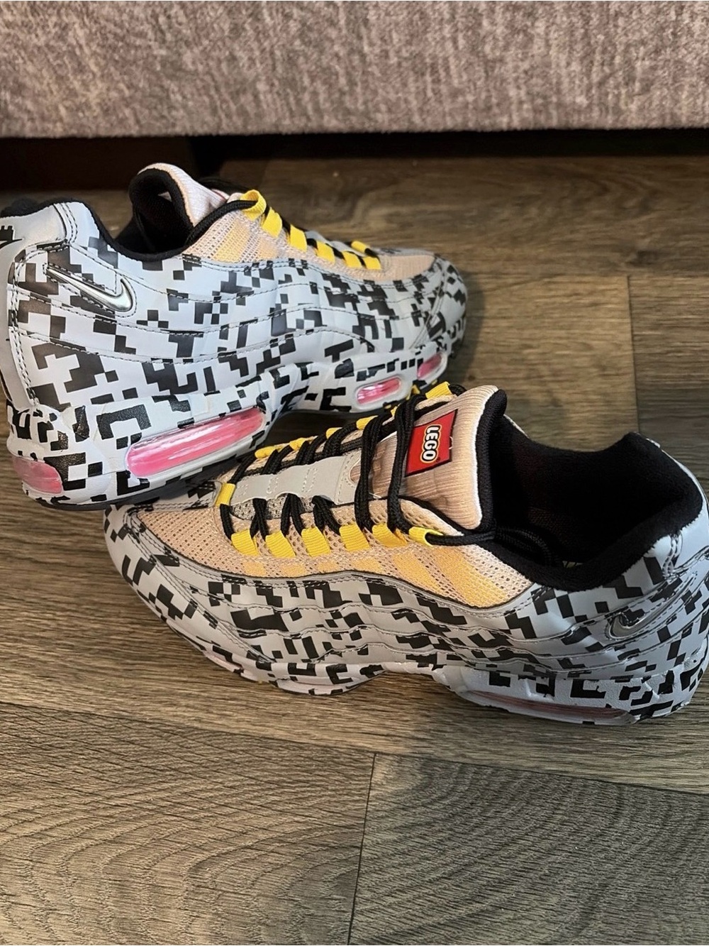 Size 9.5 Nike air max 95 pixel/LEGO collaboration sneakers.